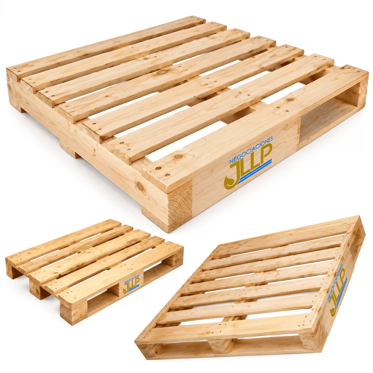 Diferentes presentaciones de paletas de madera NEGOCIACIONES JLLP